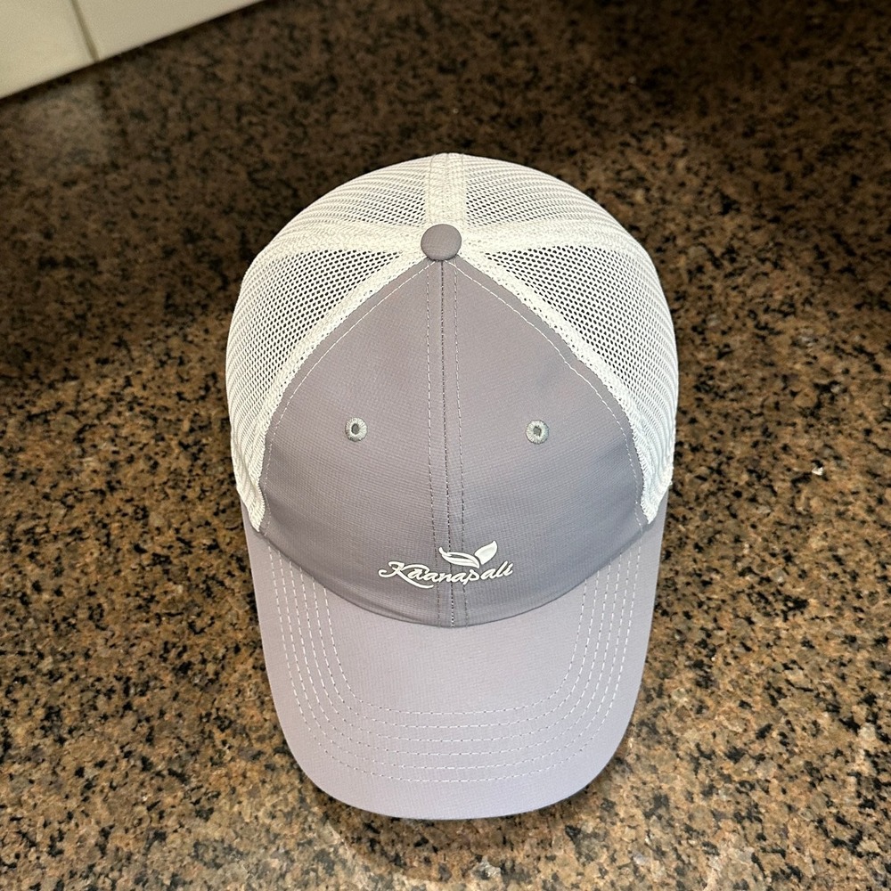 Kaanapali Resort Hawaii Imperial Trucker Hat Snapback Light Grey White - Picture 9 of 11